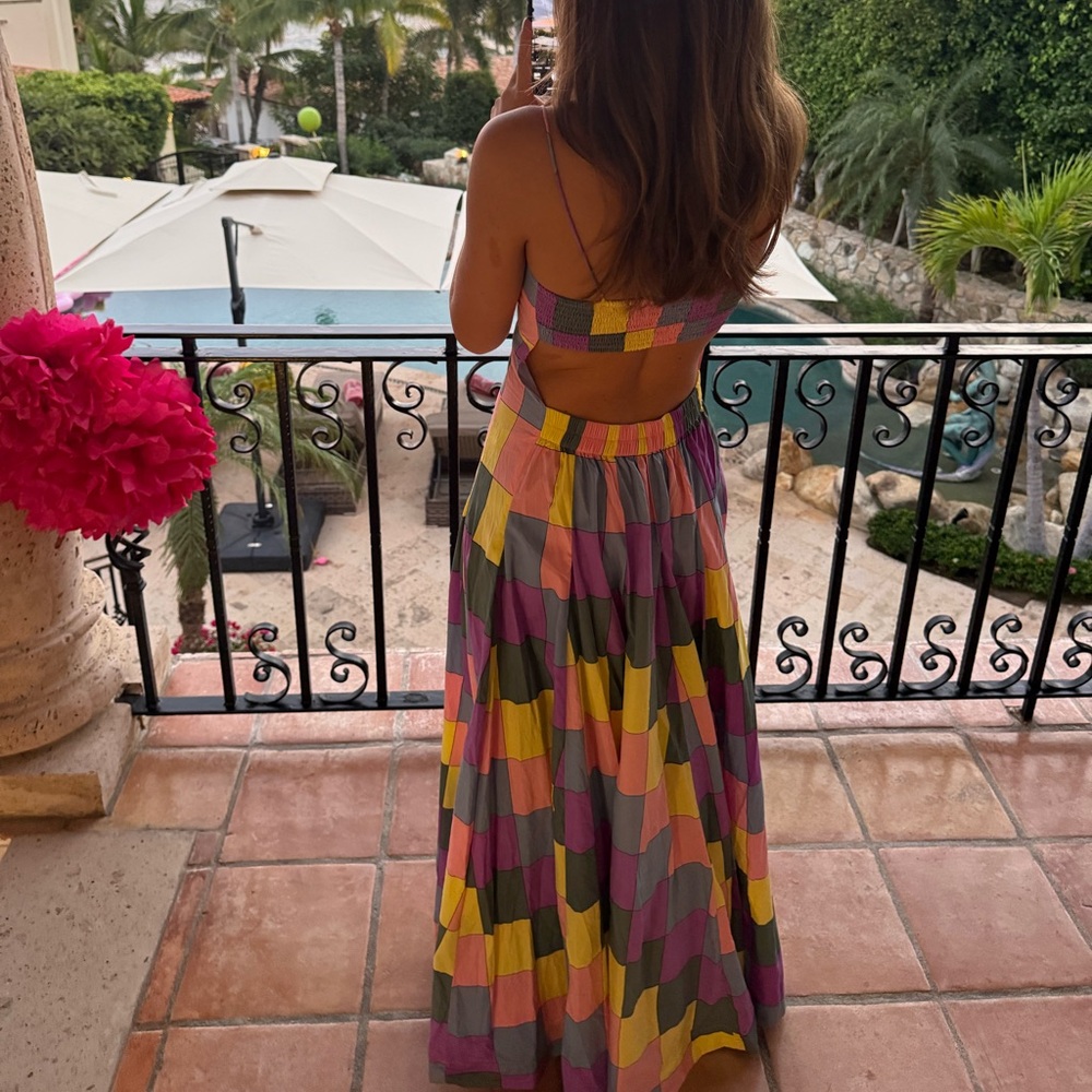 S/W/F Colorful Patchwork Maxi Dress - Picture 2 of 9